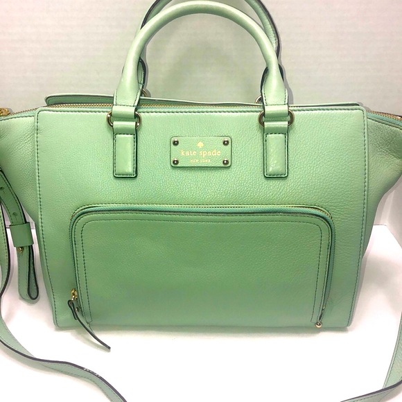 XLARGE ..Kate Spade Leather Mint Green LARGE bag IN Mint condition 💖🔥 - Picture 2 of 10